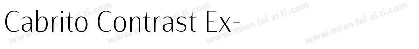 Cabrito Contrast Ex字体转换